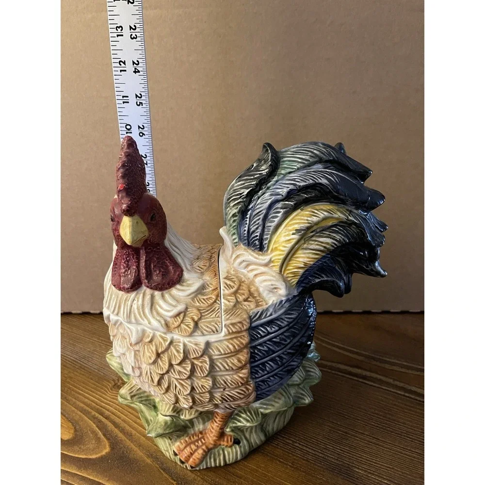Vintage Jay Import Colorful Farm Rooster 10